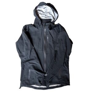 Mission Workshop Schoeller Softshell Jacket Mens L Black Hooded Waterproof Sz L